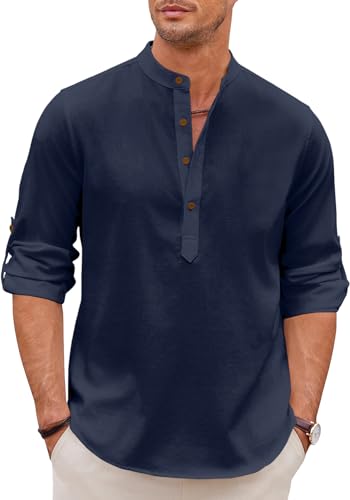 Image of Zombom Men's Kurta || Chinese Collar Long Sleeves || Straight Hip Length Kurtas || Short Kurta for Men || for Festival || Function || Occasion Wear Fancy Kurta for || Best Gifts for Men