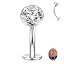 Silver,round CZ
