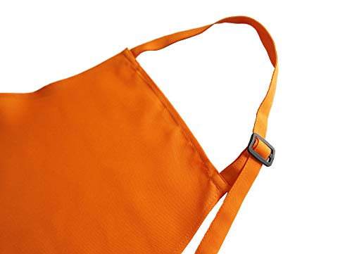 H.better Kid Apron Adjustable Strap With 2 Pockets Painting Cooking Craft Backing Unisex Age 8-12(Orange) #TOP3