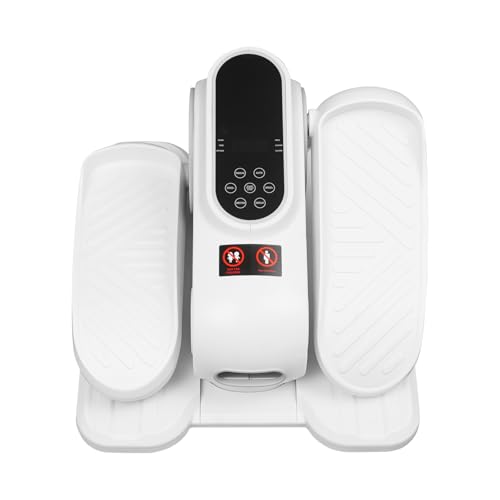 JJsdwin Entrenador elíptico eléctrico debajo de la mesa, pedaltrainer portátil con control remoto, entrenador de casa debajo del escritorio para casas y balcones, blanco