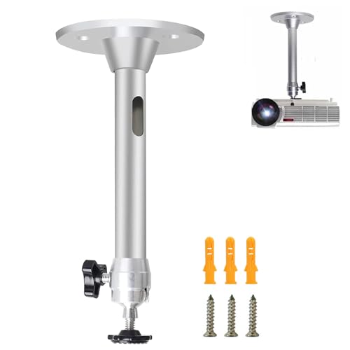 HUATEEN Soporte Mini Proyector de Techo y Pared Universal,de aleación de Aluminio con Inclinación y Giro 360 Grados Ideal para el Hogar la Oficina y la Escuela