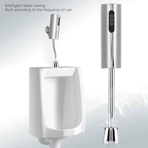 ViaGasaFamido Automatische Sensor-Urinal-Toilette Badezimmer-Toilette Wandmontiertes Berührungsloses Urinal-Spülventil Intelligenter Wasserhahn Messing Galvanisiertes Auto-Urinal-Spülset