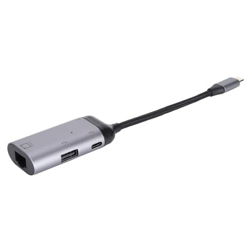 Adaptador USB C a RJ45 y USB A con carga rápida PD 100W para PC 7