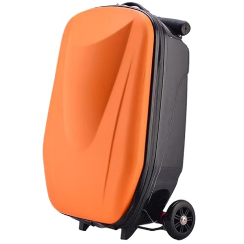 CNAFGBGG Scooter Maleta para niños Ride Plegable de Gran Capacidad en el Equipaje Scooter con manejo telescópico con Cremallera con Cremallera para Viajar..