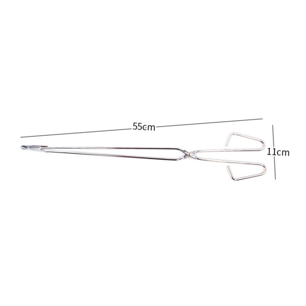 Garneck Premium Bbq Clip 55cm Stainless Tong Meat Clamp for Steak Pizza Baking Sieving Design