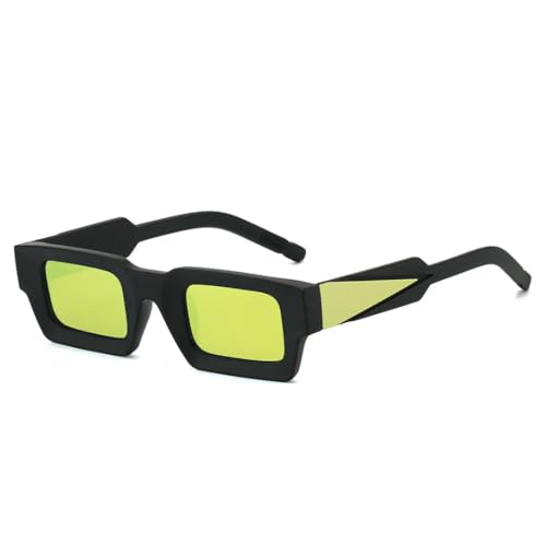 Lunettes de soleil carrées de luxe avec verres effet miroir et protection UV400