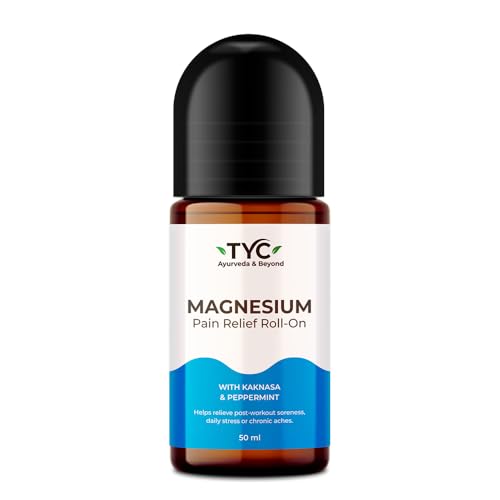 Image of TYC - Trust Your Choice Magnesium Pain Relief Roll-On, Instant Relief for Back, Joint, Knee, Neck Pain, Muscle Stiffness and Sports Injuries with Natural Ingredients, Pack of 1 (50ml)