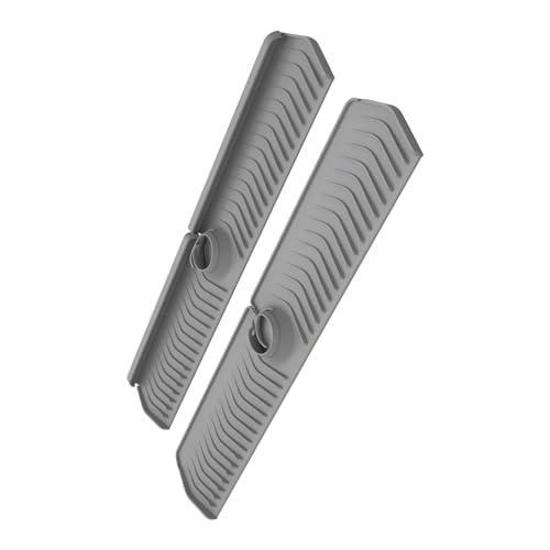 Bandeja de goteo para grifo con drenaje automático, protector de silicona secado rápido 2