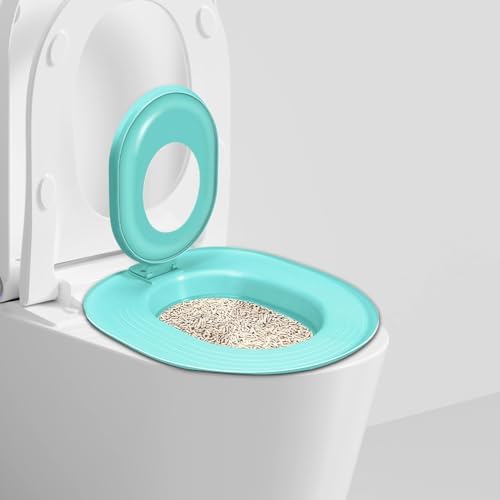 Cat Toilet Trainer - PP 39x36.5cm Reusable Seat Kit | Pet Potty Teaching System | Leakproof Non Stick Anti Tipping Design with Step Training Rings, Durable Material, Easy Install Removable Layers - 2