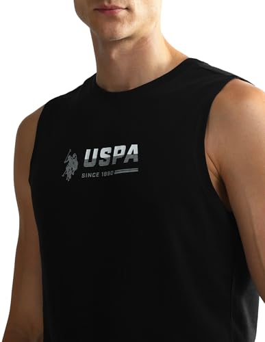 Image of U.S. Polo ASSN. Mens OEV06 Brand Print Comfort Fit Gym Vest
