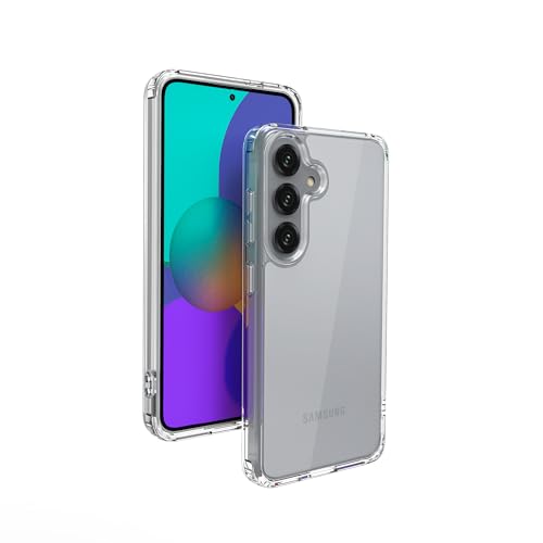 Image of ONES for Samsung Galaxy S24 FE Slim Case Clear, PC + TPU Hybrid, Military-Grade Drop Guard, Anti-Yellowing, Anti-Slip, Shockproof Silicone Hard Cover, Scratch Resistant, Transparent Case