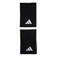 adidas Unisex Tennis Wristband Large, Black/Black/White, M