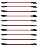 10 Pack 12' 12 Gauge 2 Pin Quick Disconnect Polarized Wire Harness, Eavy Duty SAE Connector Bullet Lead Cable for Motorcycle Boat Car Tractor - Red and Black