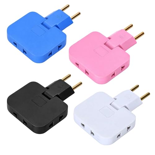 Indyhub 3-in-1 Multi Plug Adapter 1 Pc – Universal Travel Charger Adapter – 180° Rotatable 3-Pin Extender Socket – Foldable Wireless Mini Slim...