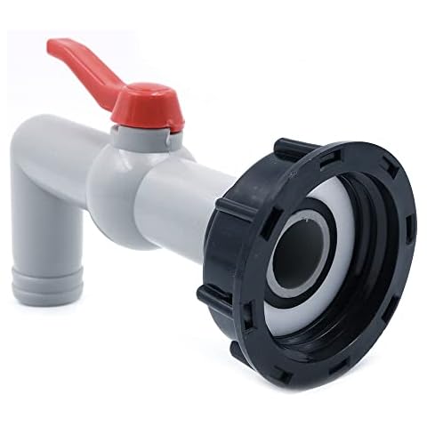 CENPEK Tap Ball Valve Plastic IBC Tank Adapter S60x6 60mm 90 Degree Extended Outlet Valve Tank Hose Fitting Parts Cover