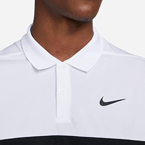Nike Dri-Fit Victory Men's Golf Polo Shirt (As1, Alpha, L, Regular, Regular, White/Black/Arctic Orange) #TOP2