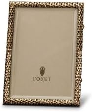 L'Objet Gold Plated Scales Frame 5" x 7" (13cm x 18cm)