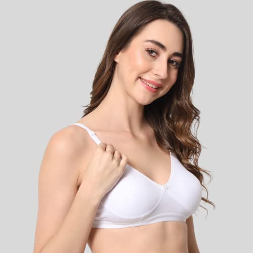 Image of Be-Wild Full Coverage Non Padded Backless Transparent Strap Bra for Women and Girls /Ladies /Black /Cotton /Casual /t-Shirts /Everyday /Regular /Bras