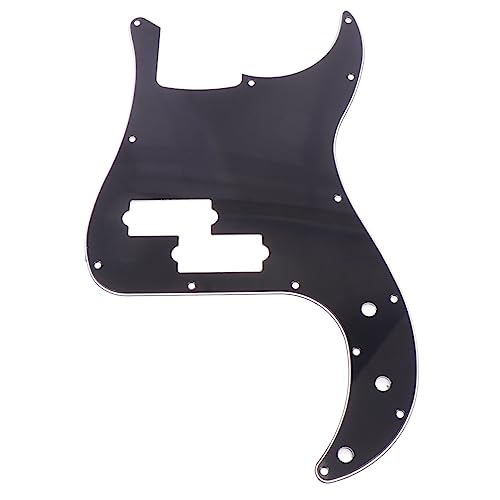 ibasenice 13holes Standard Bass Pickguard -scratch Design for P-bass Guitar Black Replacement Scratch Plate