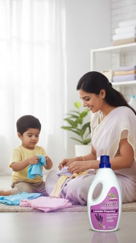 Image of Daylight India Liquid Detergent 1L Premium Laundry Cleaner, Tough on Stains, Gentle on Hands, Fresh Lavender Fragrance, Non-Toxic & Skin-Friendly