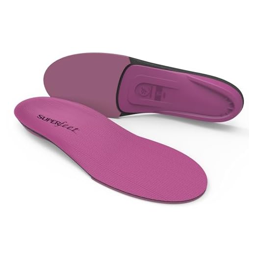 Superfeet All-Purpose Women's High Impact Support Insoles (Berry) - Trim-To-Fit Orthotic Arch Support Inserts for Women's Running Shoes - Professional Grade - Size 8.5-10 Women