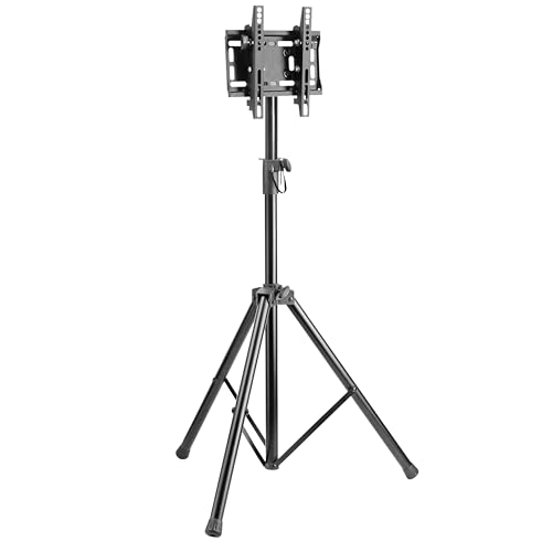 RICOO TV Boden-Ständer Fernseher Halterung Höhenverstellbar Neigbar für 32-55 Zoll Tripod Stativ...