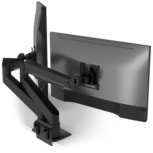 Image of Desky Dual Monitor Arm, Adjustable Desk Mount for 17-27 inch Screens, VESA Compatible Double Monitor Stand with Articulating Arms, Space-Saving Dual Monitor Mount for Home or Office (Space Gray)