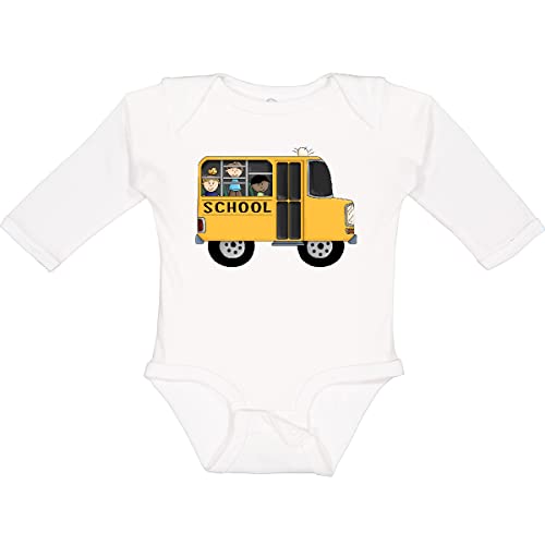 inktastic School Bus Long Sleeve Creeper