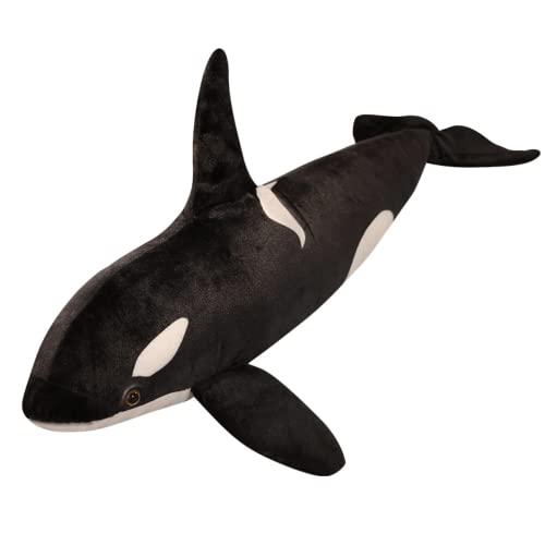 pangcangshu Nice Simulation Killer Whale Plush Toys Stuffed Orcinus Orca Fish Doll Shark Cartoon Soft Sleep Pillow Kids Girls Baby Easter,...