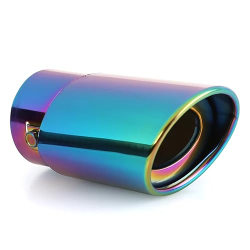 Extrémités Embout Pot D'échappement Universel Pour Voiture Rond Acier Inoxydable Chromé Argenté Tuyaux d'échappement voiture(Type D)