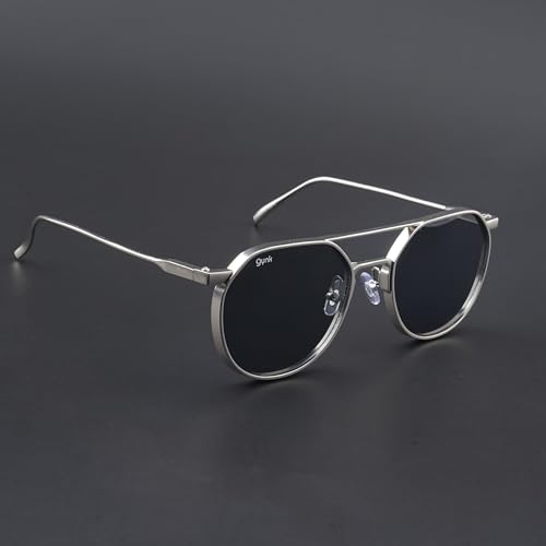 Image of GYNK Trending Round Classic Metal 100% UV Protection Sunlight Blocking Vintage Sunglasses for Men Women Girls