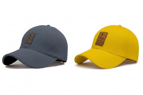 Image of Baseball Cap for Men Original Adjustable Unisex Cap, Mens Caps Stylish, All Sports Type Caps or Hats, Free Size, UV Protection, Sports Cap for Men's, Outdoor Casual Wear Cap (Pack of 2)