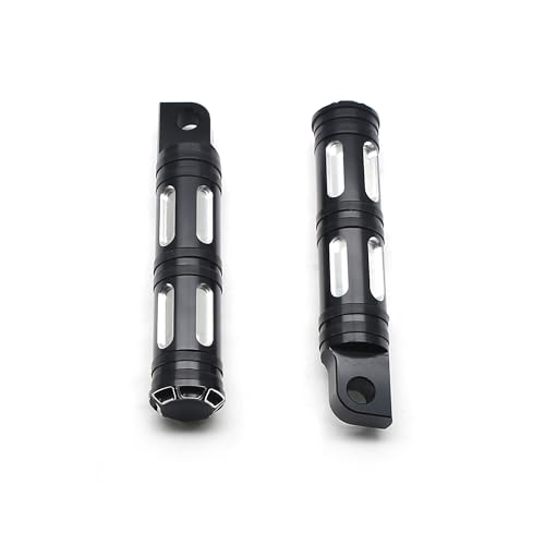 Image of MZS Motorcycle Highway Pegs, 1.25 inch CNC Highway Foot Pegs Adjustable Long Angled Mount Clamps Compatible with Road King Sportster Softail Street Electra Glide Dyna Rebel Shadow for 1 1 /4 Crash Bar