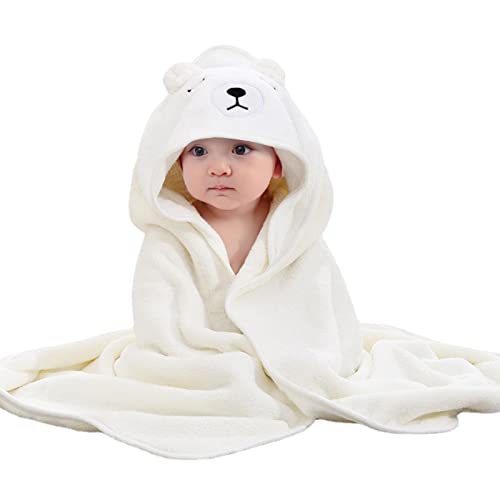 Lucchi Serviette À Capuche pour Bébé Cape de Bain Bébé À Capuche Serviette de Bain Bebe Cape de Bain Bebe Doux Avec Gant de Toilette Bebe Cadeau Naissance, Sortie de Bain Bebe Fille