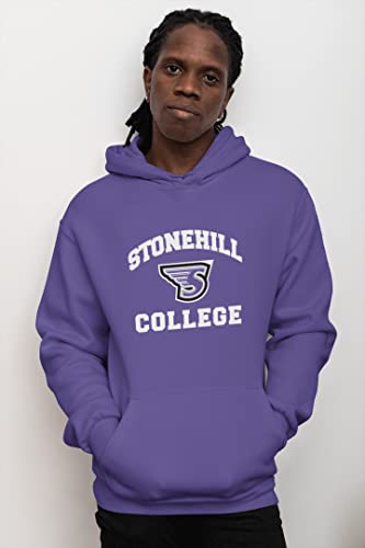 CreateMyTee | Stonehill College Athletics Logo Hooded Sweatshirt3