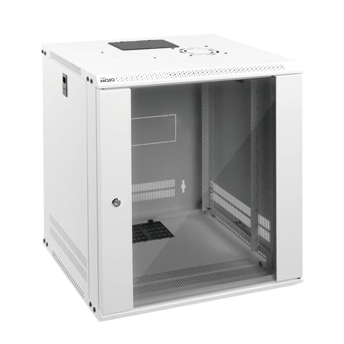 Tecmojo 12U Wall Mount Rack Network Cabinet for 19' IT Equipment,with Lockable Glass Door and Side...