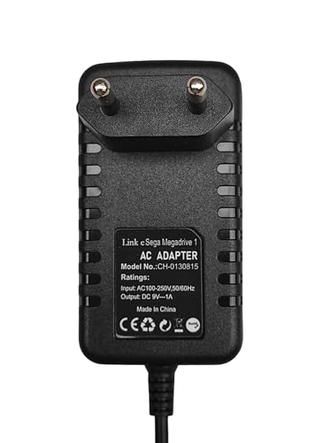 Link-e : Netzteil Ladegerät Kompatibel Mit SEGA Megadrive 1 Und Master System 1 & 2 Konsolen