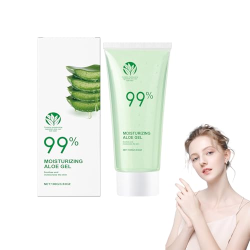 Gel de aloe vera orgánico, 100 g, gel orgánico natural para la cara y el cuerpo, cuidado después del sol, cuidado calmante de la piel, adecuado para todos los tipos de piel (1)