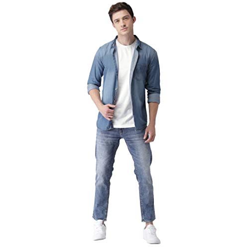 Image of Men's Full Sleeve Casual Round Neck Multi Colored T-Shirts