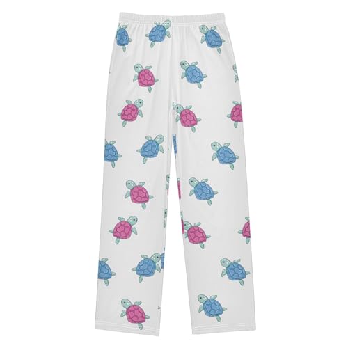 Boys' Pants Pink Blue Turtle Sea Animal Long Bottoms Jogger Pants Elastic Waist Trousers with Pockets S-XL