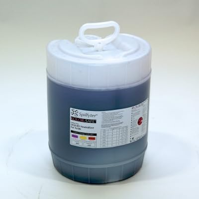 Spilfyter 410020 Kolor-Safe 5-Gallon Liquid Acid Neutralizer | Color-Change Formula for Safe Spill Response | Reduces Gas & Heat | Ideal for Small Acid Spills