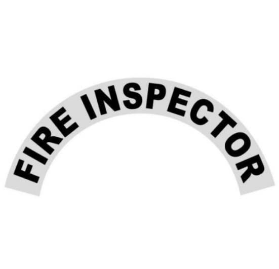 Kramer Fire Inspector Black Helmet Crescent Reflective Decal Hard Hat Sticker