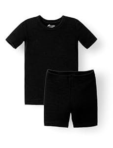 Avauma Uniseks Dziecięce Piżamy Zestaw Czarne