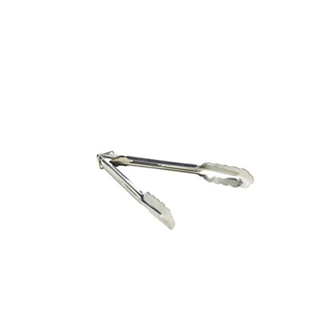 Genware NEV-HDT-9 Heavy Duty Stainless Steel All Purpose Tongs, 9"