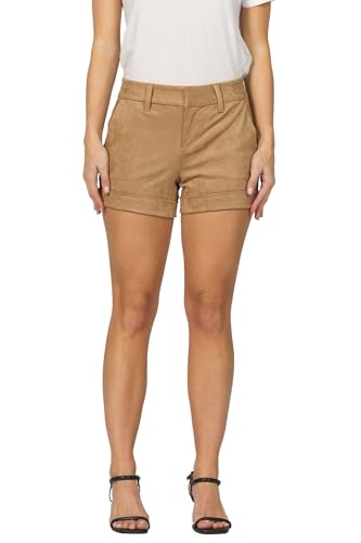 DEAR JOHN Hampton Women's Shorts Low-Rise Trouser Leg Cuffed Hem