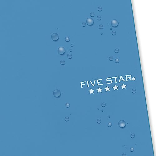 Image of Five Star Spiral Notebook, 2 Subject, College Ruled, 9 1 /2 inch x 6 inch 80 Sheets, Tidewater Blue (840029CG1-ECM) (Pack of 12)
