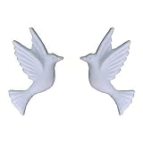 Hand bemalt – Spezialwachs Wachsornament Taube - Täubchen links+rechts 35x25 mm 2 Stück