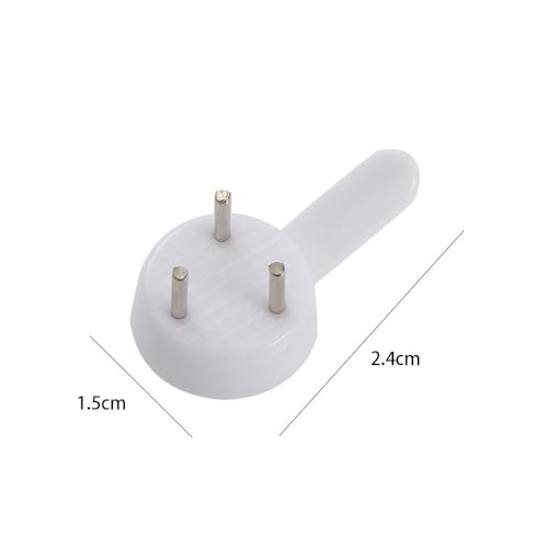 Image of Pokinge 100Pcs Plastic White Painting Photo Frame Hook Nail, Plastic Invisible Traceless Wall Picture Hook No Damage Wall Picture Hanger for Painting Picture