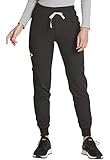 Dickies Dynamix Women Scrubs Pant Mid Rise Jogger DK234, S, Black
