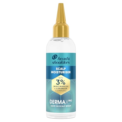 Head & Shoulders DermaXPro Instant Moisturiser Scalp Serum 145ml with Niacinamide and Ceramide Complex for a Dry Tight Scalp. Leave-In Serum with Lightweight Feel Helps to Boost Scalp Moisture